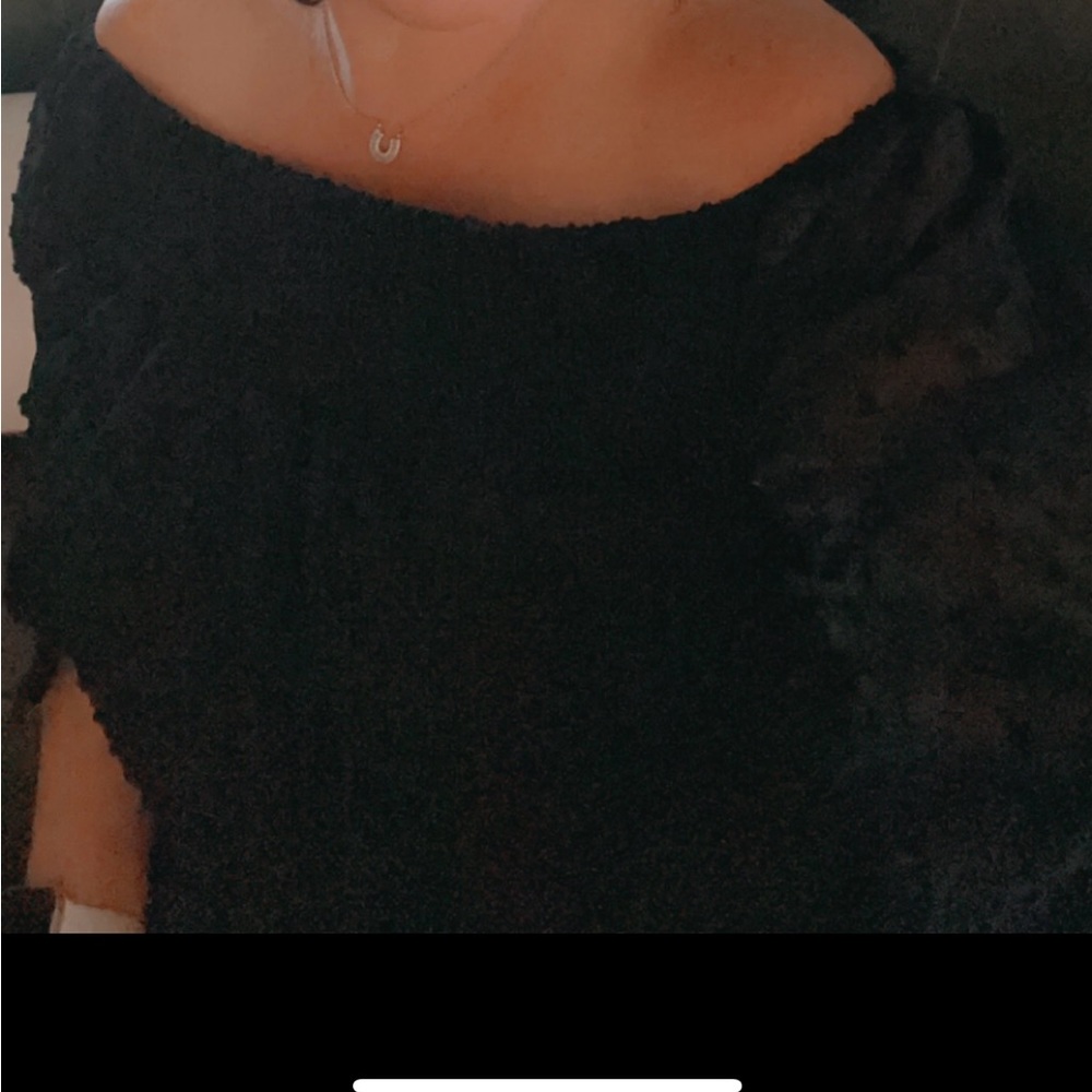 Black off the shoulder top